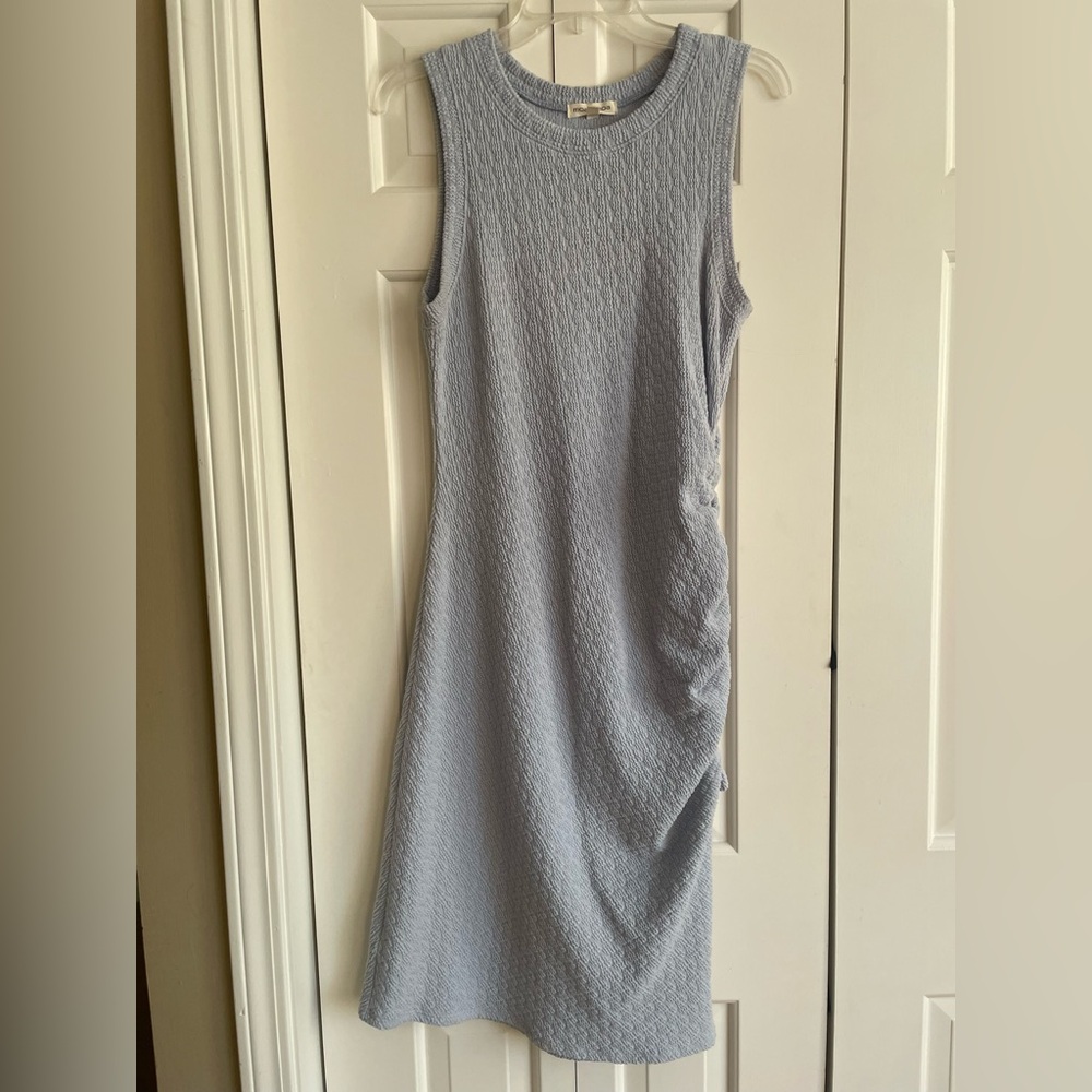 Moa Moa Textured Gray Midi Dress
